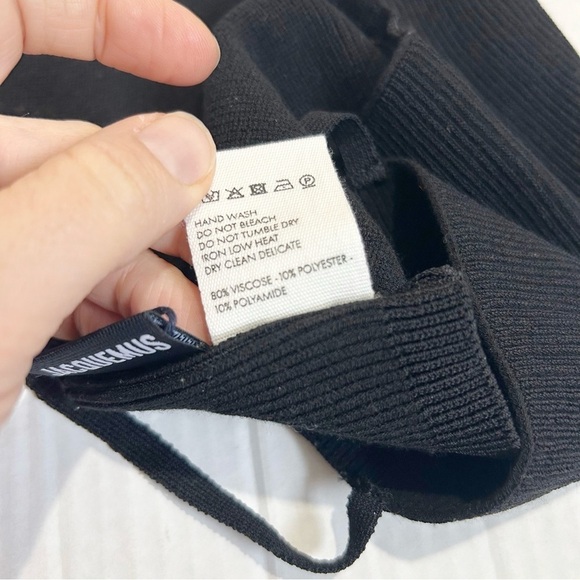 Jacquemus La Montagna Le Bandeau Valensole Bra Size XL NWT Black Ribbed New - Picture 15 of 16